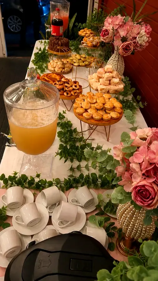 Bebidas e detalhes do coffee break